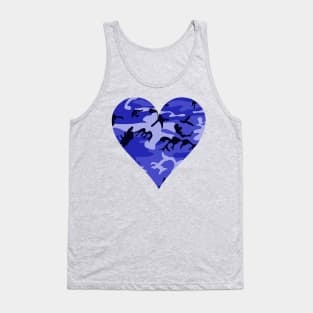 Camouflage Blue Heart Colorful pattern 2020 Tank Top